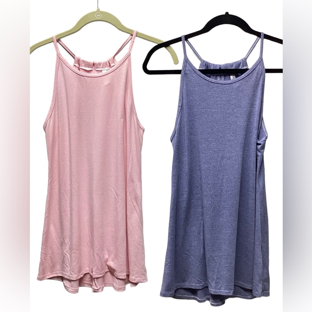 Magic fit running tanks Blue And Pink  size Small